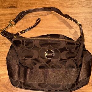 Coach Black Signature Shoulder Bag